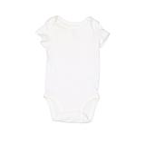 Carter's Short Sleeve Onesie: White Solid Bottoms - Size 3 Month