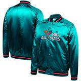 Men's Mitchell & Ness Teal Hardwood Classics 1996 NBA All-Star Game Satin Jacket