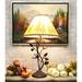 Millwood Pines Arana 27" Brown Table Lamp Resin/Linen in Brown/Green | 27 H x 9.25 W x 6.75 D in | Wayfair BFE8FB1319F440489C3EC4DAAD55A2E5