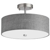 Dainolite 14 Inch 3 Light Semi Flush Mount - 571-143SF-SC-GRY