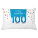 East Urban Home 100Th Birthday Indoor/Outdoor Lumbar Pillow Cover Polyester | 16 H x 26 W x 0.1 D in | Wayfair 446C9CEC37564B1AAD82081DFCEF7DFE