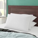 Alwyn Home Quinton Fiber & Memory Foam Medium Support Bed Pillow Rayon from Bamboo/Shredded Memory Foam in Black | 35 H x 16 W x 7 D in | Wayfair
