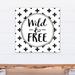 Harriet Bee Mandell Wild & Free Canvas Art Canvas in Black/White | 24 H x 24 W x 1.25 D in | Wayfair E3F666073A6244A0887ECB0EA5973B33