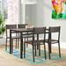 Gracie Oaks Estanislado 5 Piece Dining Set Wood/Metal in Brown/Gray | 29.5 H in | Wayfair 4B1BA07D62B5426C9F5A3D15A20EF58E