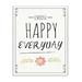 Gracie Oaks Choose Happy Everyday Panoramic Graphic Art Print Set on Canvas Canvas, Wood in Black/Pink/Yellow | 15 H x 10 W x 0.5 D in | Wayfair