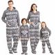 Yaffi Family Matching Pajamas Christmas Festival Footed Pyjamas Hoodie Jumpsuit Onesie for Mom Dad Kids Fleece Snowflake Sleeper PJs Women L Grey