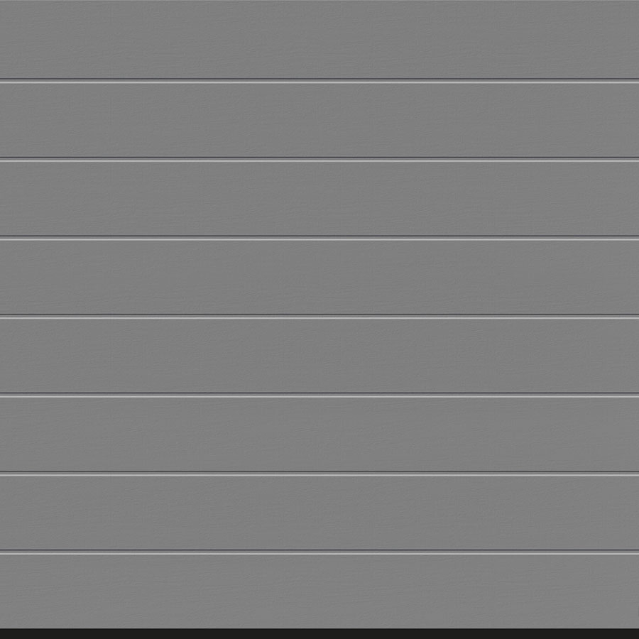 Hörmann Sektionaltor Rundum-sorglos-Paket RenoMatic Garagentor inkl. Zarge, Antrieb & Handsender, schmale Lamellen (M-Sicke), 2375x2125 mm,Graualuminium (RAL 9007),Woodgrain Image