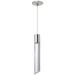 Tibor 2 1/4"W Crystal Satin Nickel LED Freejack Mini Pendant