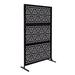 e-Joy 6.5 ft. H x 4 ft. W Laser Cut Metal Privacy Screen | 75 H x 48 W x 1 D in | Wayfair LMP106Diamond_B(StandCombo)-