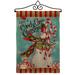 Breeze Decor Candy Cane Christmas Winter Impressions 2-Sided Polyester 19 x 13 in. Flag Set in Green | 18.5 H x 13 W x 1 D in | Wayfair