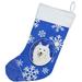 The Holiday Aisle® Winter Snowflakes Christmas Stocking Polyester in Blue | 18 H x 13.5 W in | Wayfair E6B2CED114D848E18D75492EEECF0FE3