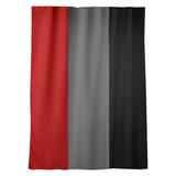 East Urban Home Ohio Football Nut Window Striped Room Darkening Rod Pocket Single Curtain Panel Sateen in Red/Gray/Black | 84 H in | Wayfair