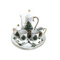 The Holiday Aisle® Marin Porcelain China Tea Set for 2 People Porcelain China/Ceramic in White | 8 H x 6 W x 6 D in | Wayfair