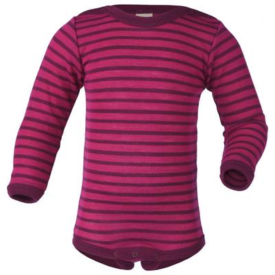 Engel - Baby Body L/S mit Druckknöpfen geringelt Gr 74/80 lila Image