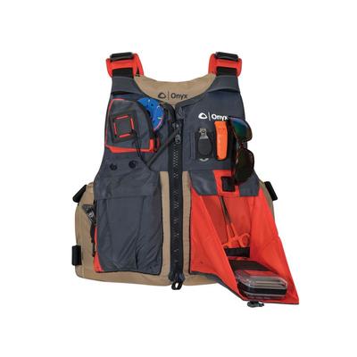 Onyx Outdoor Kayak Fishing Vest - Adult Universal - Tan/Grey 121700-706-004-17