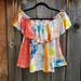 Anthropologie Tops | Anthropologie Meadow Rue Multicolored Top | Color: Orange/Pink | Size: S