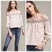 Anthropologie Tops | Anthropologie Dayle Off-The-Shoulder Top | Color: Cream/Green | Size: S