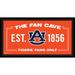 Auburn Tigers Framed 10" x 20" Fan Cave Collage