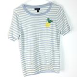 J. Crew Tops | J. Crew Tippi Short-Sleeve Sweater In Pineapple | Color: Blue/Cream | Size: M