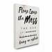 Stupell Industries 'Excuse Mess Funny Word Dog Pet Textured Design' Graphic Art on Canvas Canvas/Metal in White | 20 H x 16 W x 1.5 D in | Wayfair