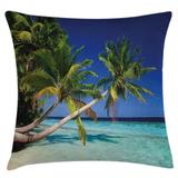 East Urban Home Exotic Maldives Beach Indoor/Outdoor Pillow Cover Polyester | 26 H x 26 W x 0.1 D in | Wayfair 235098AA0AF74177904CC6D2FA483DCA