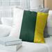 East Urban Home Oregon Pillow Polyester/Polyfill/Leather/Suede in Yellow | 14 H x 14 W x 3 D in | Wayfair 4F64539425DF4D09AF8B2AD146F4556E