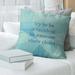East Urban Home Faux Gemstone Try To Be A Rainbow Quote Pillow Cover Leather/Suede in Blue | 14 H x 14 W x 0.5 D in | Wayfair