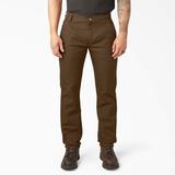 Dickies Men's Flex Regular Fit Duck Carpenter Pants - Stonewashed Timber Brown Size 32 X 34 (DP802)