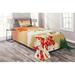 East Urban Home Orange/Red/Beige Microfiber Eclectic Coverlet/Bedspread Set Microfiber in Orange/Red/White | Twin Bedspread + 1 Sham | Wayfair