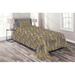 East Urban Home Microfiber Farmhouse/Country Coverlet/Bedspread Set Microfiber in Brown | Twin Bedspread + 1 Sham | Wayfair