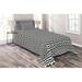 East Urban Home Microfiber Traditional Coverlet/Bedspread Set Microfiber in Black/White | Twin Bedspread + 1 Sham | Wayfair