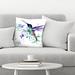 East Urban Home Hummingbird & Flowers Square Pillow Cover & Insert Polyester/Polyfill blend | 18 H x 18 W x 1.5 D in | Wayfair