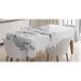 East Urban Home Ambesonne Sketchy Tablecloth, View Of Pine Forest By The Lake w/ Mountains In Rural Countryside Nature Scenery | 60 D in | Wayfair