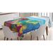 East Urban Home Ambesonne Underwater Tablecloth, Illustration Of A Smiling Mermaid Under The Sea Garden Palm Tree Island Art | 60 D in | Wayfair