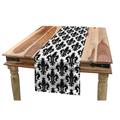 East Urban Home Damask Table Runner Polyester in Black/Gray | 16 D in | Wayfair 32CECFBC725A496FA8B9F544C6F34290