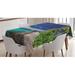 East Urban Home Ambesonne Ocean Tablecloth, Wooden Boardwalkt The Beach Palm Trees In Dark Sky Hawaiian Paradise Scene | 60 D in | Wayfair