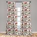 East Urban Home Ambesonne Anchor Curtains, Sea Shell Coral Crab & Anchor w/ Ribbon & Rope Vintage Aquatic Composition | 84 H in | Wayfair