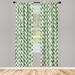 East Urban Home Palm Leaf Chevron Semi-Sheer Rod Pocket Curtain Panels Polyester | 84 H in | Wayfair 1C7CC2BF7D2B49BA8D2FA811E1C49694