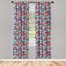 East Urban Home Ambesonne Colorful 2 Panel Curtain Set, Hand Drawn Floral Composition w/ Coming Of The Spring Theme Botanical Pattern | Wayfair