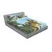 East Urban Home Giant Aircraft Over the Sea Flying in Cloudy Sky Adventure Journey Sheet Set Microfiber/Polyester | Full/Double | Wayfair