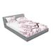 East Urban Home Branch of a Flourishing Sakura Tree Spring Floral Sheet Set Microfiber/Polyester | Full/Double | Wayfair