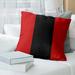 East Urban Home North Carolina Wild Dog Pillow Polyester/Polyfill/Leather/Suede in Red/Black | 14 H x 14 W x 3 D in | Wayfair