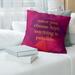 East Urban Home Faux Gemstone Choose Hope Quote Pillow Polyester/Polyfill/Leather/Suede in Red/Yellow | 14 H x 14 W x 3 D in | Wayfair