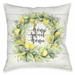 Gracie Oaks Rockcale Sweet Home Floral Throw Pillow Polyester/Polyfill blend | 18 H x 18 W x 2.5 D in | Wayfair 917274B8F94547EE81B17BD9ED7EFBFE