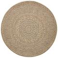 NORTHRUGS In- und Outdoor Teppich Almendro Rund Ø 160 cm – Flachgewebe Sisal-Look Skandi-Design Wetterfest für Balkon Terrasse Wintergarten Küche Badteppich Wohnzimmerteppich Wasserfest in Braun