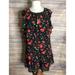 J. Crew Dresses | J. Crew Pink Black Floral Printed Shift Dress | Color: Black/Pink | Size: M