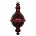 The Holiday Aisle® 10" Candy Glitter Net Drop Finial Christmas Ornament Plastic in Red | 10 H x 4.5 W x 4.5 D in | Wayfair