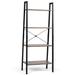 Costway 4-Tier Industrial Ladder Shelf with Metal Frame