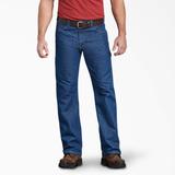 Dickies Men's Relaxed Fit Carpenter Jeans - Stonewashed Indigo Blue Size 40 30 (DP805)
