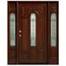 Asian Pacific Products Inc. Mahogany Prehung Front Entry Doors Wood in Brown/Red | 61.25 W in | Wayfair TMH-7525-5-GL02-P-RH